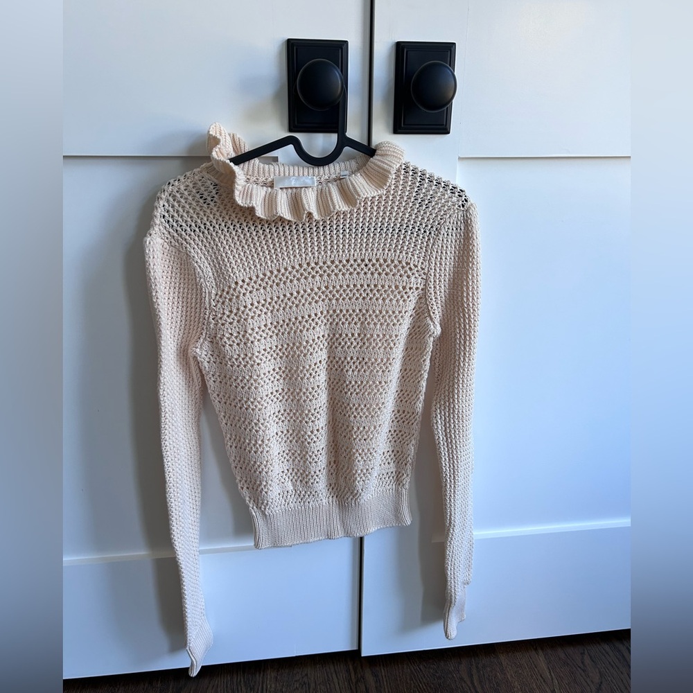 7 For All Mankind Crochet Sweater Cream Women’s S